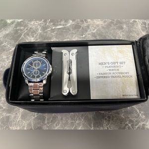 Men’s Silver Analog Watch with Silver